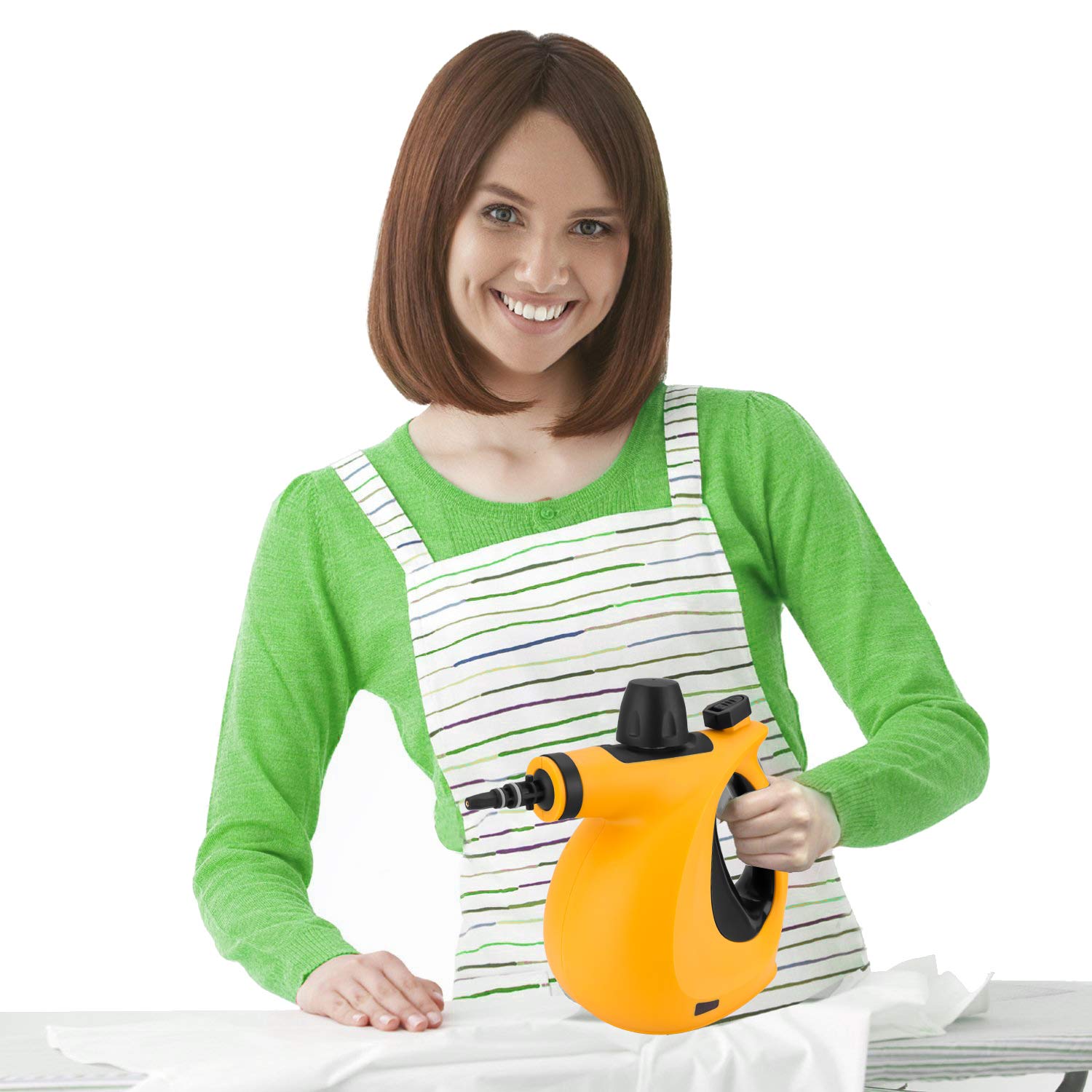 Handheld Steam Cleaner, Pressurized Cleaner with 11pcs Accessories Multi-Purpose Steamer for Home Use, Chemical-Free Cleaning Tile, Floor, Car, Sofa, Window, Bathroom, Kitchen