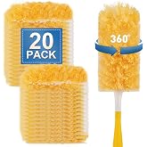 20Pcs Heavy Duty Duster Refills for Swiffer Duster | Unscented Disposable Dusters Kit for Cleaning Dusting Furniture Blind Ceiling Fan, Multi Surface 360 Feather Duster