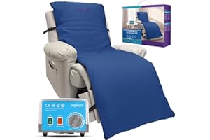 Kekoy Alternating Air Pressure Pad for Recliner Chair, Upgraded Anti-Slip Base, Pressure Relief Cushion & Bedsore Prevention for Elderly, Quiet Pump, Waterproof Cover for Home Hospital - Sapphire Blue