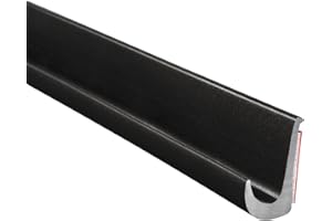 Trim-Lok Drip Rail, Black – 1/2” Height, 125’ Length – PVC Plastic Rain Gutter for Cars, Vans, and RVs, Easy to Install Flexible Drip Rail Molding to Control Water Runoff, Durable 3M Tape Included