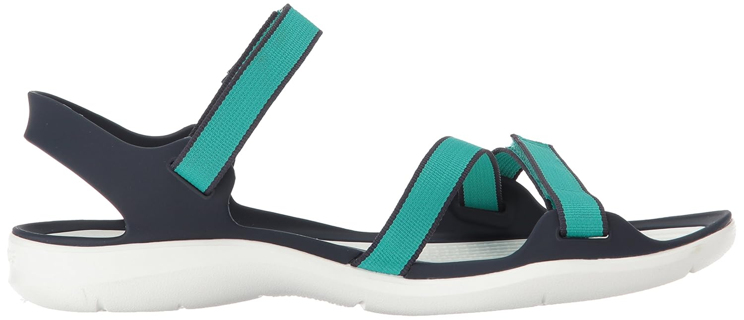 crocs swiftwater webbing w sport sandal tropical teal 5 b(m) us