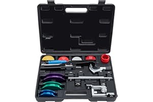 VEVOR Copper Pipe Bender, 7 Colorful Dies 1/4-7/8 inch 90 Degrees Forward and Reverse Bending, 6-22 mm for Copper & Aluminum 