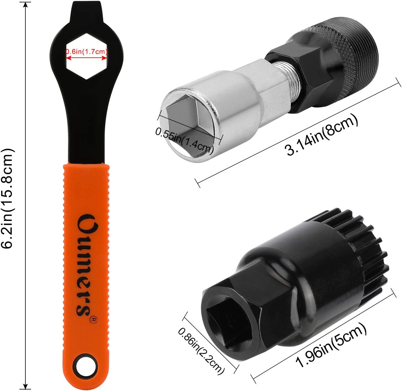 Oumers 4 PCS Professional Bicycle Pedal and Crank Arm Removal Tool - Image 5