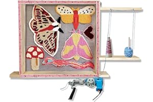 TUFT DREAM Large Tufting Frame for tufting Gun, Punch Needle Frame, Rug tuft Rug hooking Punch Needle Frame, with 2 Yarn Holders, Handmade, Pine Wood Production, Easy Assembly, 30x36 inch