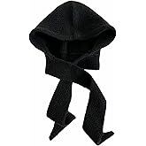 KGGT Women Knitted Hooded Hat Long Scarf Cap Cute Balaclava Bonnet Skull Cap Y2K Winter Pullover Hat