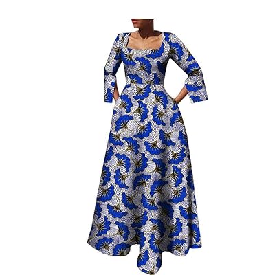 African Dresses for Women Wax Print Split Sleeve Uganda Ubuy