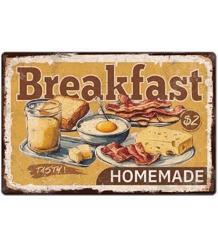 thumbnail image 2 of Vintage Retro Pancake Advertisement Metal Sign – Perfect For Cafe, Kitchen, Gift 2 of 6