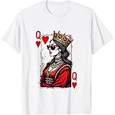 Queen of Hearts Card Women Valentines Day T-Shirt