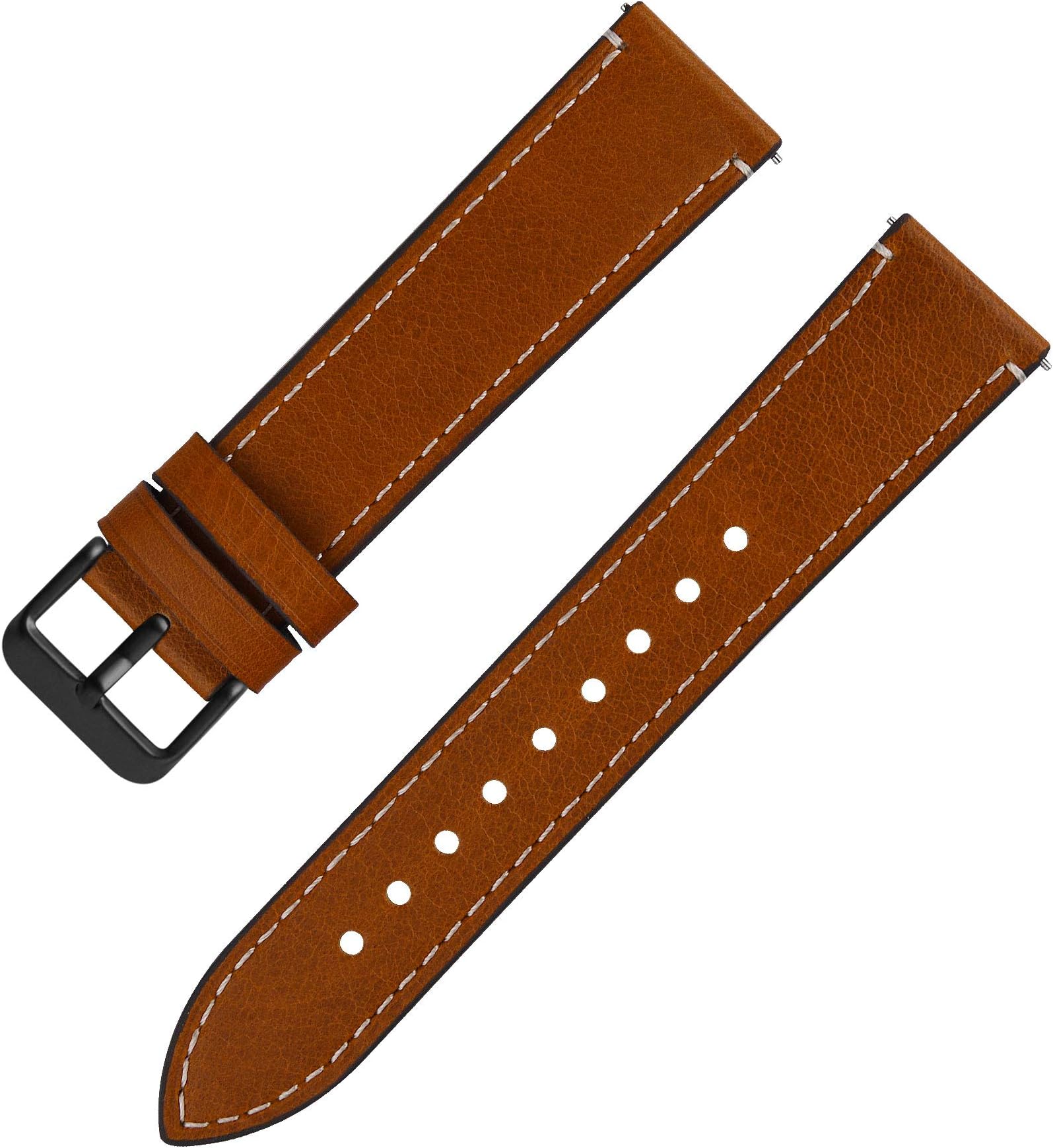 Fullmosa Quick Release Leather Watch Band, 6 Colors Wax Oil 14mm 16mm 18mm 20mm 22mm 24mm Leather Watch Strap