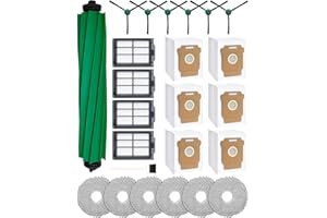 YIVY 24 Pcs Accessories Kit for iRobot Roomba Plus 405 Combo/505 Combo/507 Combo Robot Vacuum Cleaner: 1 Main Brush, 6 Dust Bags, 6 Mop Pads, 4 Filters, 6 Side Brushes and 1Cleaning Brush(400/500 Series)
