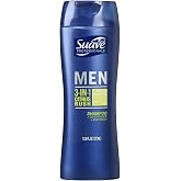 Suave Men 3 In 1 Shampoo Conditioner and Body Wash Citrus Rush, 12 Ounce