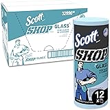 Scott 32896 Shop Towels, Glass, 1-Ply, 8.6" x 11", Blue, 90 Sheets per Roll (Case of 12 Rolls)