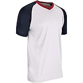 Champro Bunt Light Weight Mesh Jersey - Baseball, Soccer, Youth X-Large, White,Navy,Scarlet