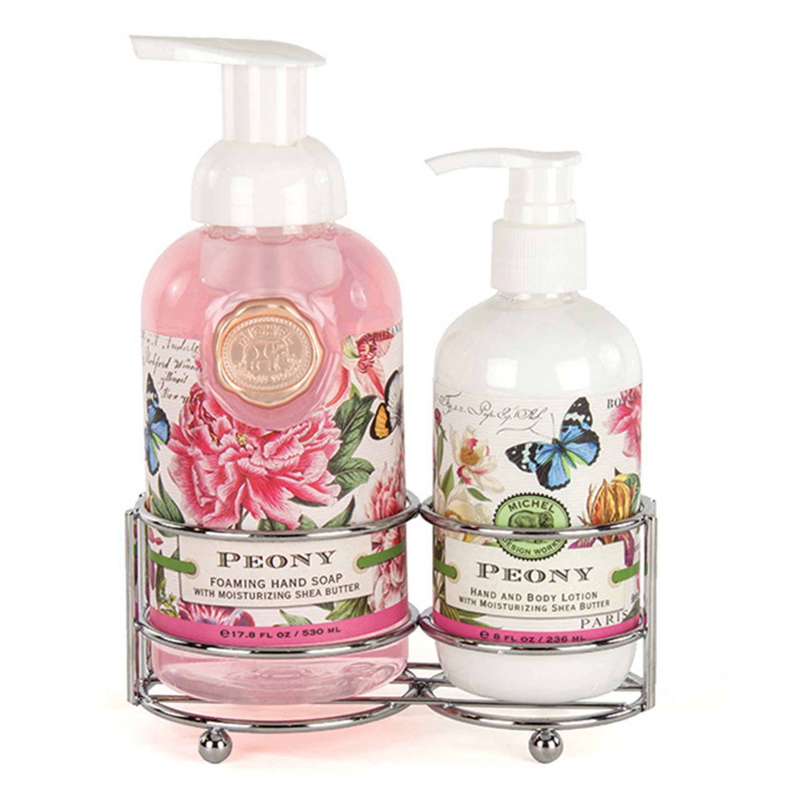 Michel Design Works Foaming Hand Soap and Lotion Caddy Gift Set, Lavender Rosemary