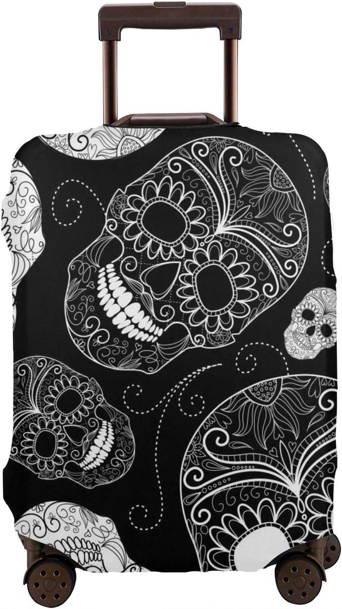 white skull suitcase