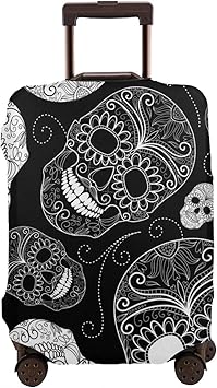 black skull luggage