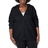 JUST MY SIZE womens Just My Size Zip-up Fleece Women's Hoodie, Ecosmart Hooded Sweatshirt, Plus Size
