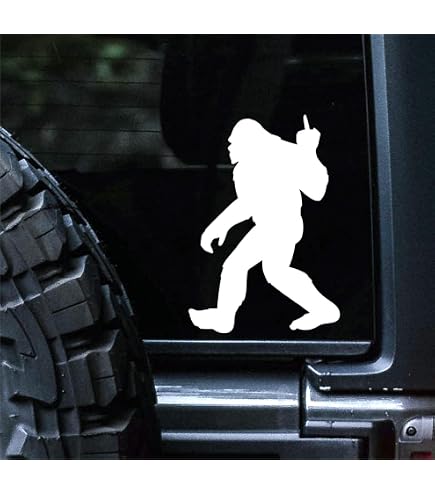 thumbnail image 2 of Big Foot Middle Finger Vinyl Decal - Funny Flip Off Sticker For Car Window Or Bumper 2 of 6