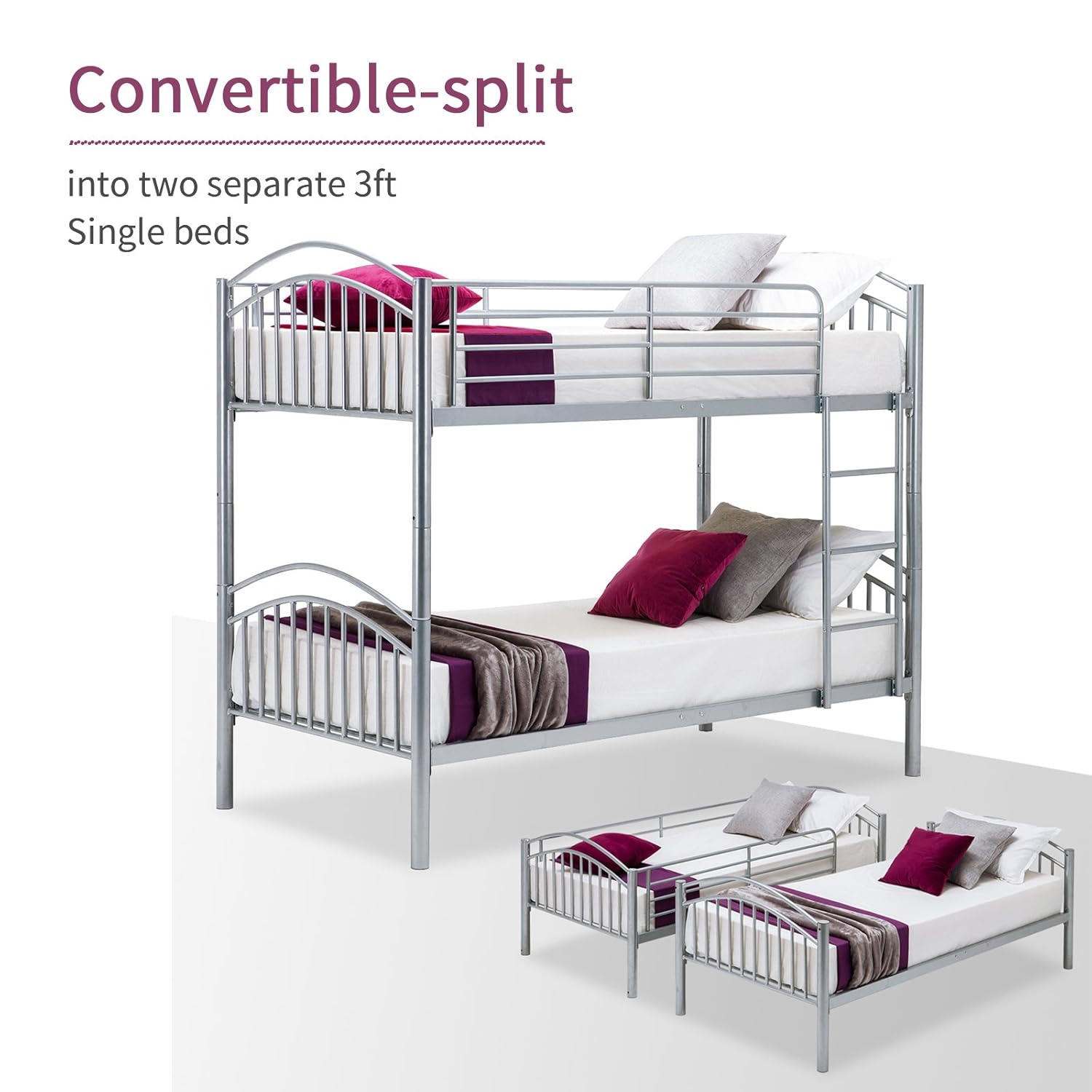 bunk beds that separate into single beds