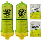 RESCUE! Reusable Yellowjacket Trap - 2 Pack + 2 Four-Week Refills