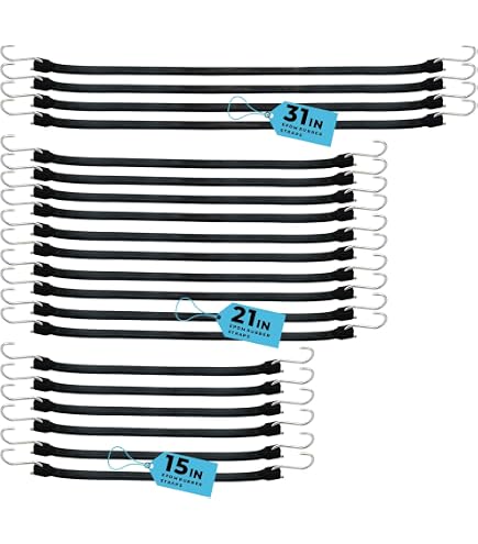 Amazon.com: XSTRAP STANDARD Multi Size 20PK EPDM Bungee Cords
