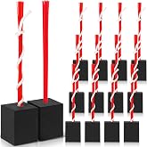 Shappy 12 Pieces Baseball Base Plugs with Tassel | Heavy Duty Anchor Plugs，for Baseball and Softball Fields, Whiskers for Easy Visibility, Rubber Bottom Fits Standard Holes