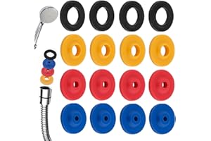 Joaoxoko Modern Silicone Shower Head Restrictors, 16 Pack, 4 Flow Sizes