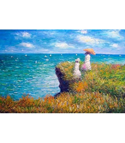 Quadro Stampa su tela - Falaises à Pourville, Claude Monet