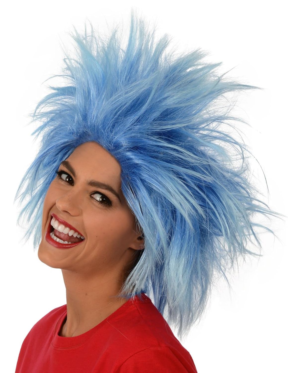 Amazoncom Kangaroos Funky Spiky Blue Wig Costume Wig Clothing