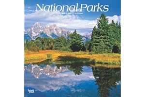 National Parks | 2025 12 x 24 Inch Monthly Square Wall Calendar | Plastic-Free | BrownTrout | Scenic Yosemite Yellowstone Nature