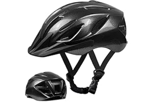 AISSTXOER Adult Bike Helmet for Men Women Ages 14 and Up, Streamlined Design with Snap On/Off Visor Moisture-Washable Lining, Bicycle Cycling Helmets Can Fit Head Circumference 58-62cm