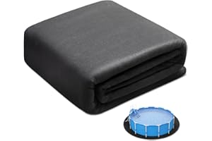 POOLLORD Pool Liner Pad,12FT Ground Pool Pads for above Ground Pools,Pool Ground Cloth/Prevents Punctures/Pre-Cut/Extends Liner Life/Under Pool Padding/Eco-Friendly Geotextile Material/Easy to Store (12FT)