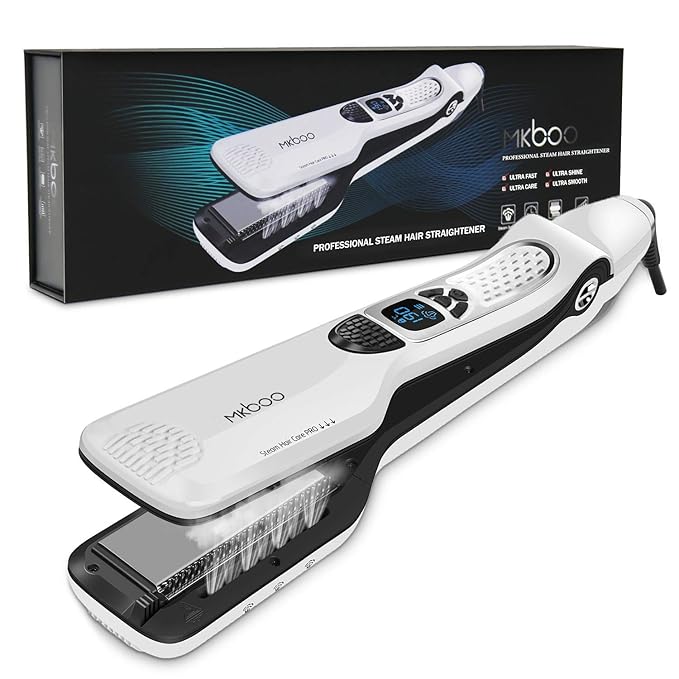 MKBOO Hair Straightener with Steam 