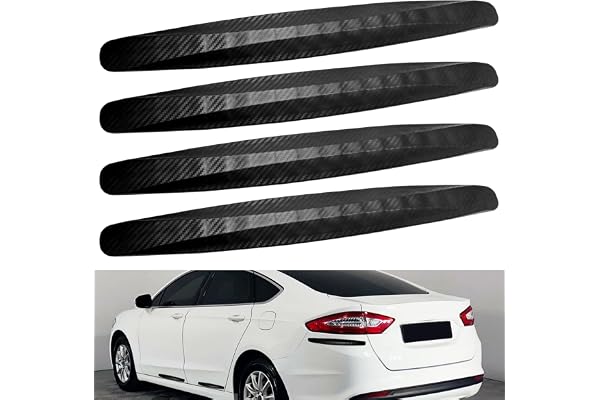 BokWin 4-Packs Black Bumper Guard Strip | Anti-Collision Patch, Anti-Scratch Protector Trim, Universal for Cars SUV Pickup Truck