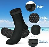 flintronic 3mm Neoprene Socks Wetsuit Diving Anti-Slip Fin Socks Black L view 5