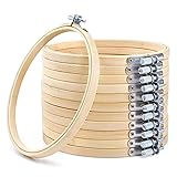 Caydo 12 Pieces 7 Inch Embroidery Hoops, Cross