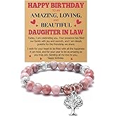 Mwphuy Daughter in Law Birthday Gifts Beaded Bracelets Jewelry Birthday Wedding Gifts for Daughter in Law Bracelets Gift from Mother Christmas Valentines Mother's Day Gift for Teens Women