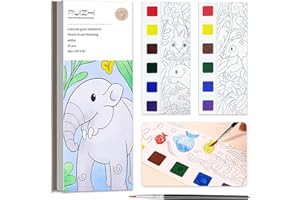 BAOXUE Water Coloring Books for Kids Ages 4-8,Pocket Watercolor Painting Book Kit for Toddlers,Kids Water Color Paint Set Art Crafts,Mini Travel Water Coloring Book,Gifts for Girls Boys