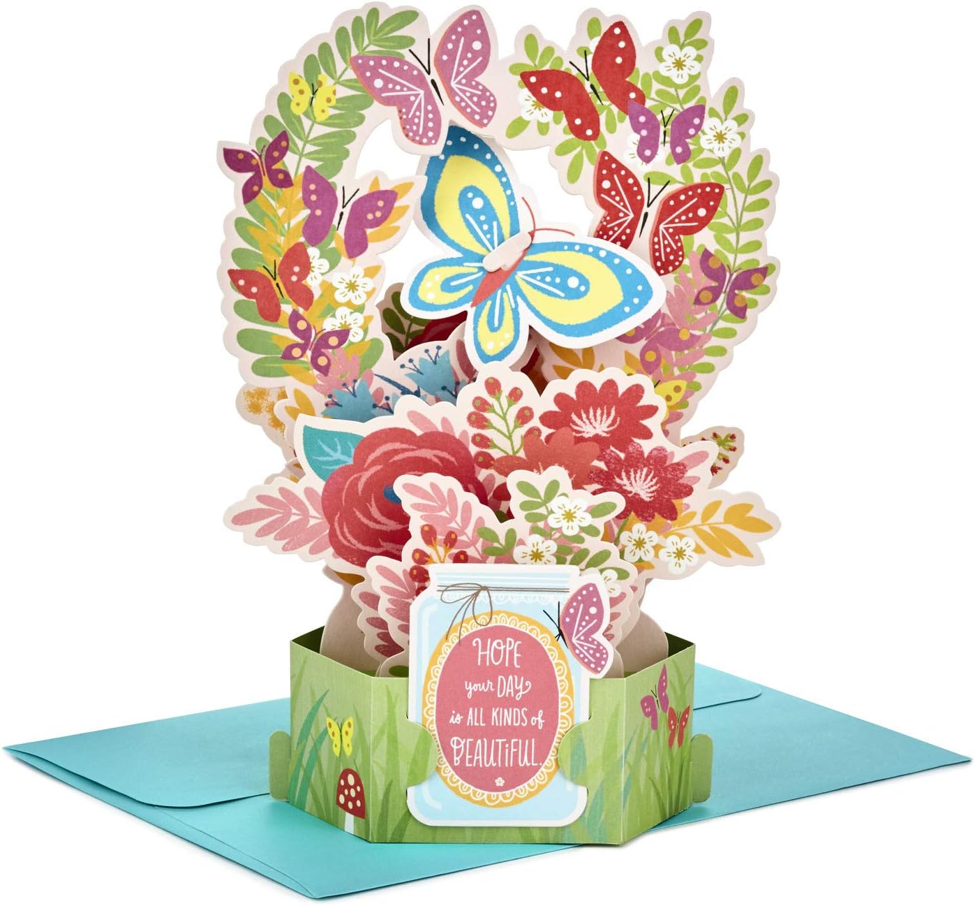 Hallmark Birthday Card - 3D Butterfly and Floral Design, 3D Butterfly Bouquet