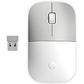 HP Z3700 G2 Wireless Mouse - White, Sleek Portable Design fits Comfortably Anywhere, 2.4GHz Wireless Receiver, Blue Optical Sensor, for Wins PC, Laptop, Notebook, Mac, Chromebook (681S1AA#ABL)