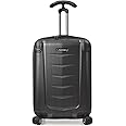 Traveler's Choice Polycarbonate Hardside Expandable Spinner Luggage, Brushed Metal, Silverwood I (21-Inch)