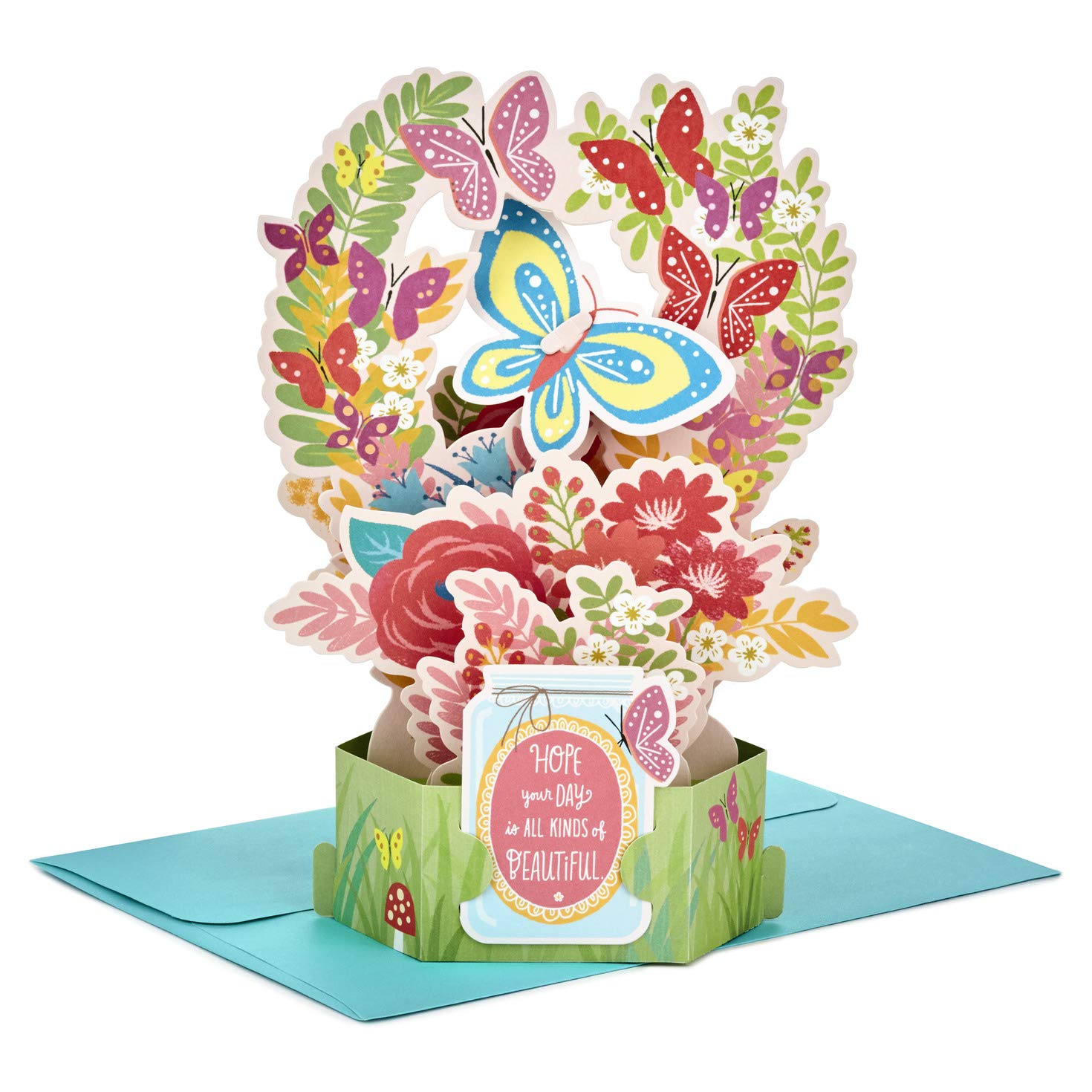 Hallmark Birthday Card - 3D Butterfly and Floral Design