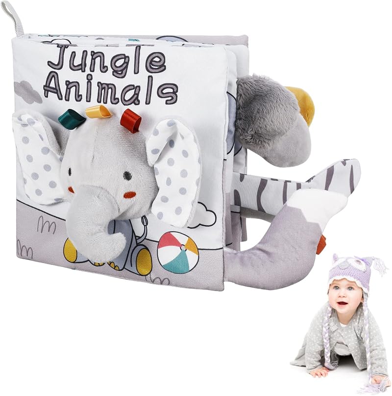 Firtink Soft Baby Book Black and White Sensory Cloth Toy Infant Toy