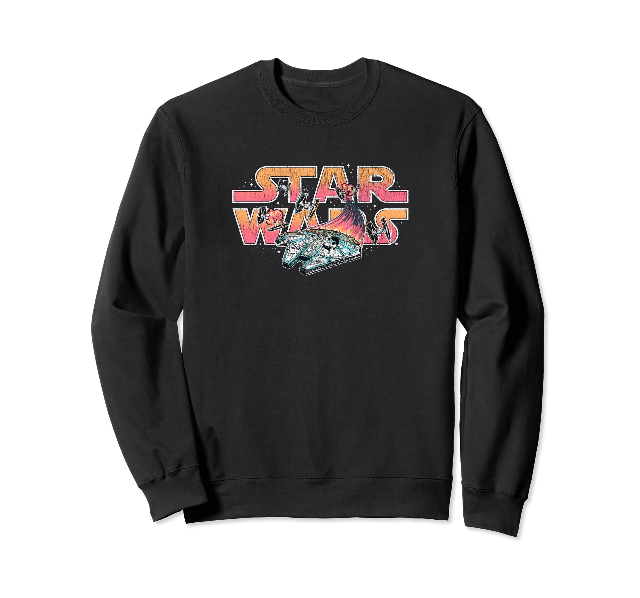 Star Wars Millennium Falcon Tie Fighter Space Battle Logo Sweatshirt