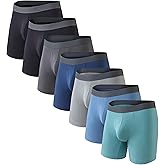 COLORFULLEAF Men's Underwear Soft Comfort Breathable Moisture Wicking Boxer Briefs for Men Packs 3D Pouch Open Fly