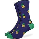Good Luck Sock Men's Pineapples Socks, Adult, Shoe Size 7-12