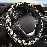 Scary Blood Skull Horror Steering Wheel Cover for Women Men Girls Car Accessories Decor Anti-Slip Neoprene Auto Steering Wheel Covers Protector Universal 15 Inch