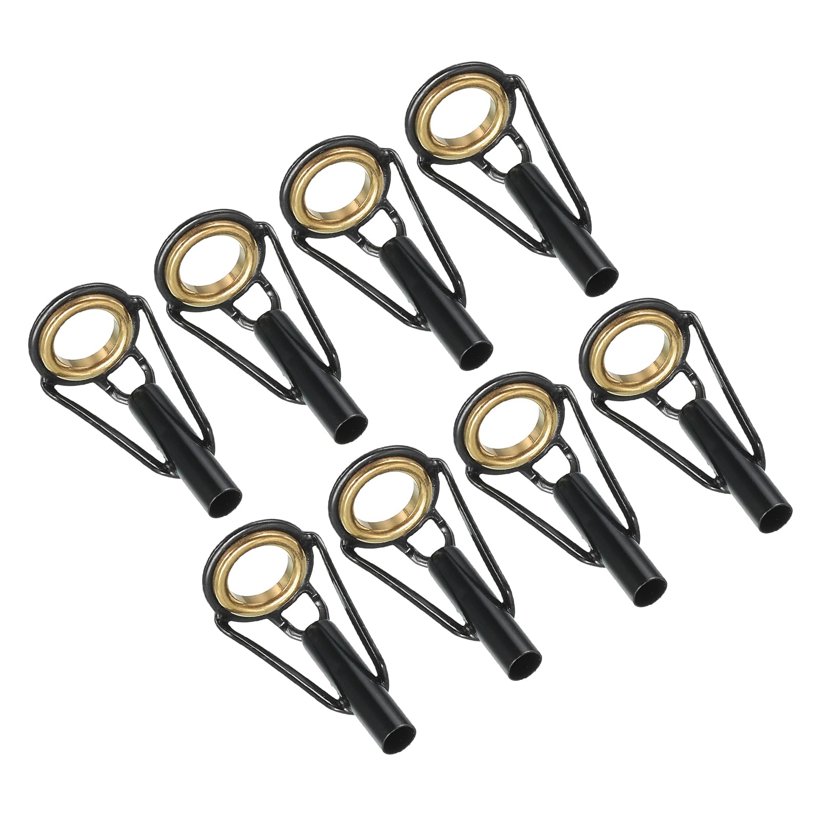 PATIKIL 3.6mm Fishing Rod Tip Repair Kit, 8pcs Stainless Steel Pole Ring Guide Replacement for Saltwater Freshwater Fishing, Golden