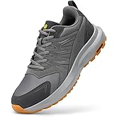 FitVille Men's Outdoor Hiking Shoes with High Traction Outsole, Water-Resistant & High Rebound Cushioning, Low-Top Trailing Shoes for Walking Trekking Camping Multicolor