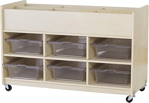 childrens storage unit with boxes